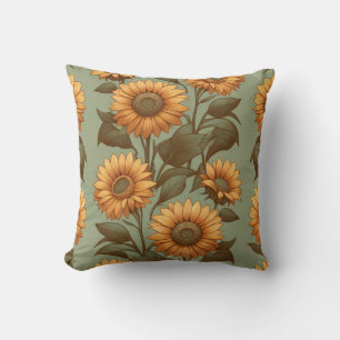 Sage and Sunflowers II Cushion