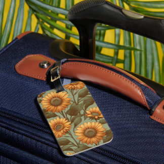 Sage and Sunflowers II Luggage Tag