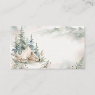Sage and Terracotta Glamping Bell Tent Bohemian Place Card