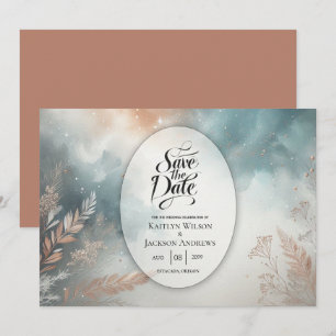 Sage and Terracotta Stardust Skies Wedding Save The Date