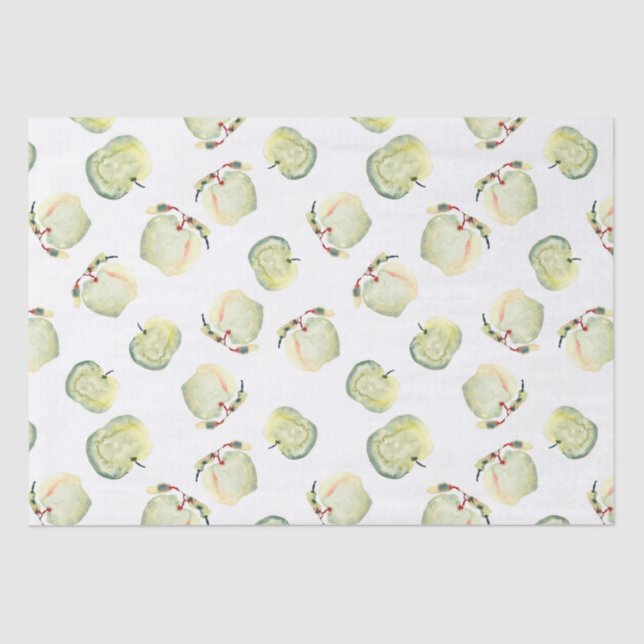 Sage Apple Picking | Fruits and florals Tissue Pap Paper (Front)
