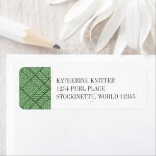 SAGE ARGYLE KNIT Return Address Labels