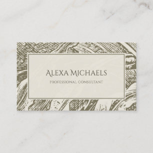 Sage Art Deco Consultant Business Card