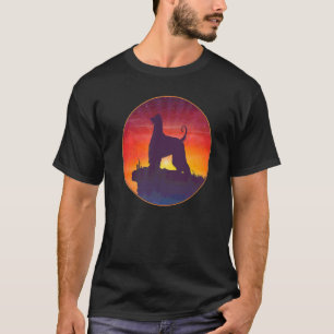 Sage Balochi Ogar Afghan Hound Sunset T-Shirt