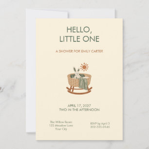 Sage Bassinet Sunshine Baby Shower Invitation