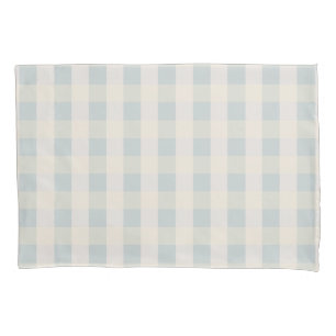 Sage Beige Cream Big Check Standard Pillowcase