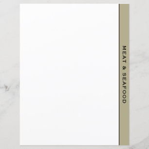Sage Black & White Recipe Divider Meat & Seafood