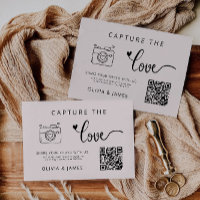 Sage Boho Capture the Love Wedding QR Code Card,