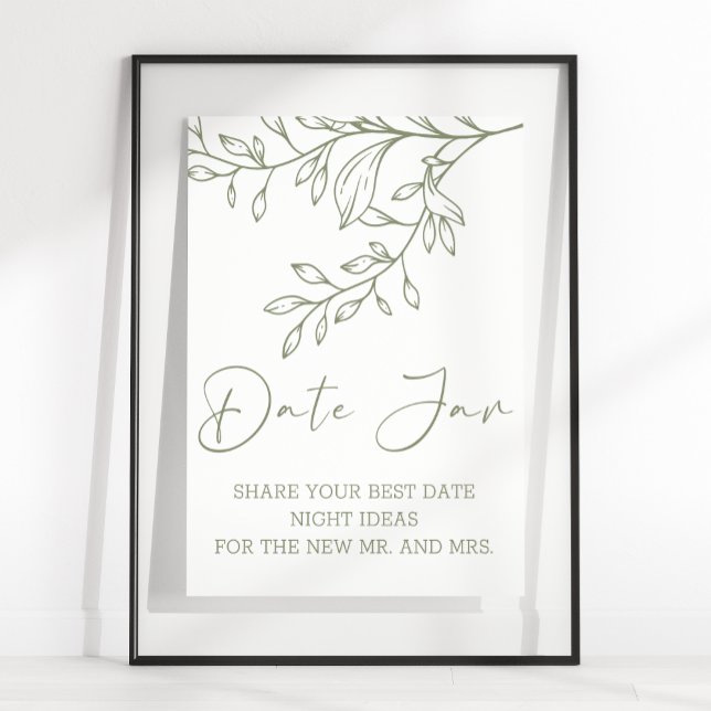 Sage Boho Flowers Date Night Poster (Creator Uploaded)