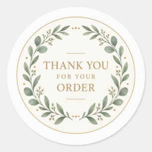 Sage Botanical Thank You For Your Order Seal