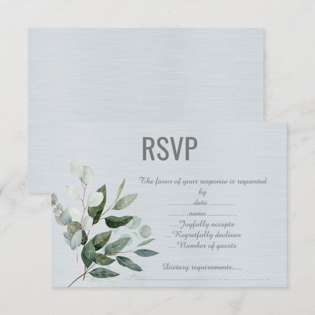SAGE BRANCH SILVER 2 RESPONSE CARD (Front/Back)