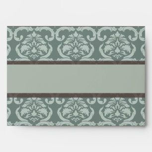 Sage Brown Monogram Envelopes