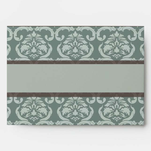 Sage Brown Monogram Envelopes (Front)