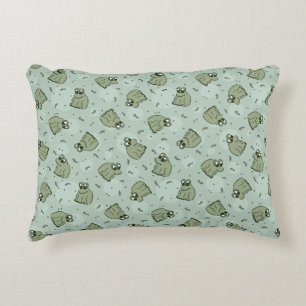 Sage Bubble Frogs - laurel green kids pattern. Decorative Cushion