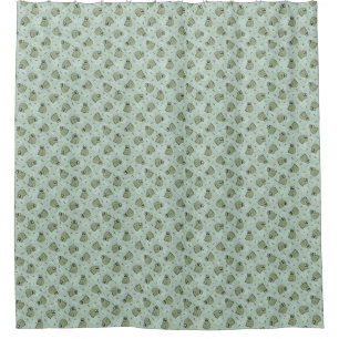 Sage Bubble Frogs - laurel green kids pattern. Shower Curtain