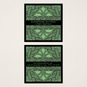SAGE CABLE KNIT Square Business Card II