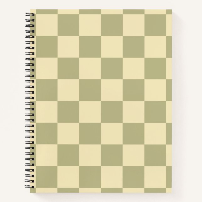 Sage Chequerboard Notebook (Front)