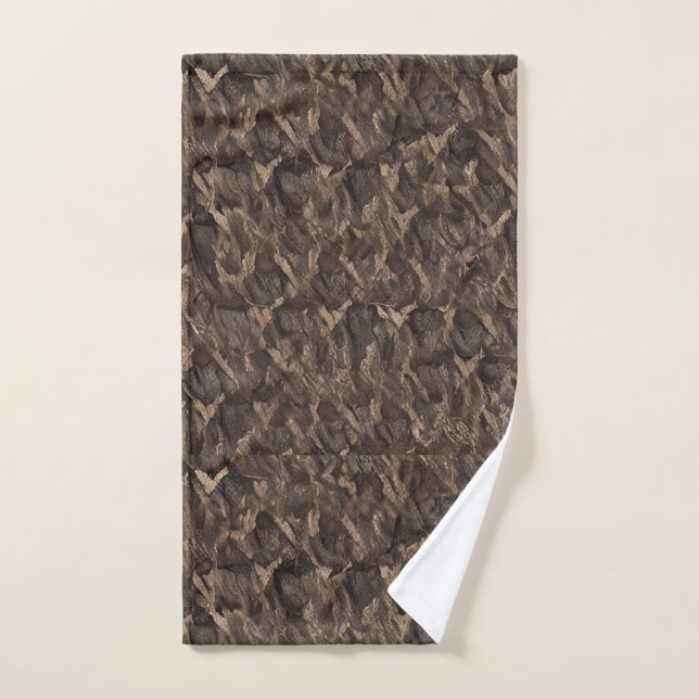 sage chestnut seal brown black bean hand towel (Hand Towel)