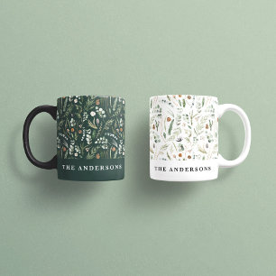 Sage Christmas modern minimal botanical elegant Coffee Mug