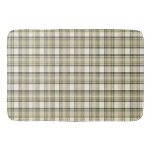 Sage Cottage Sage Green Tartan Plaid Bath Mat