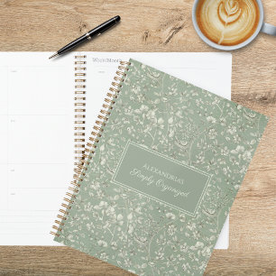 Sage Country Floral Planner
