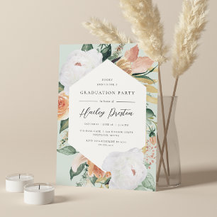 Sage Desert Floral Graduation Party Invitation