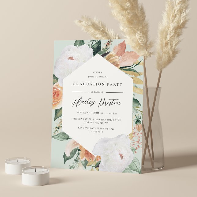 Sage | Desert Floral Graduation Party Invitation (Creator Uploaded)