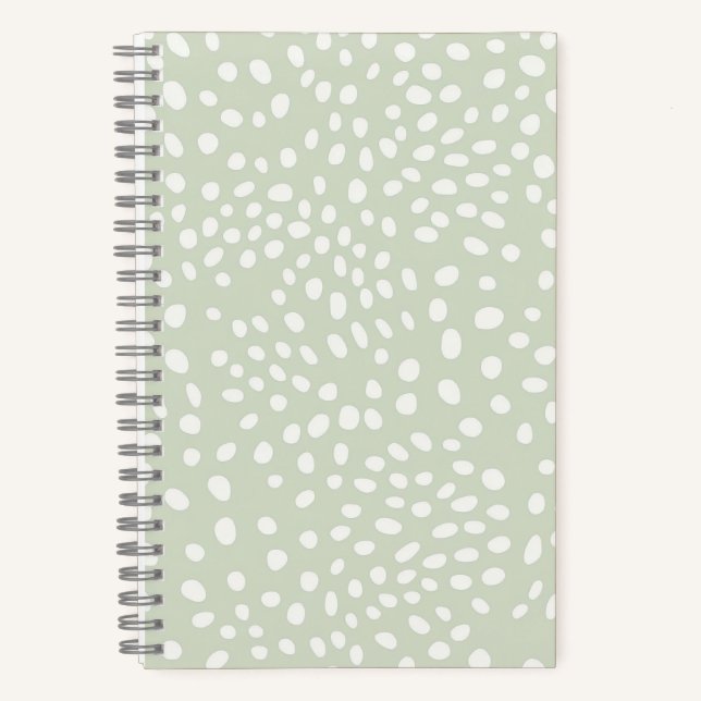 Sage Dotted Delight Notebook (Front)