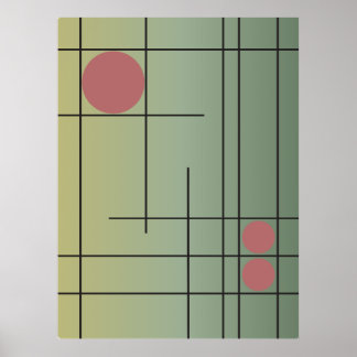 Sage Drift No. 1 — Modern Geometric Wall Art Poste
