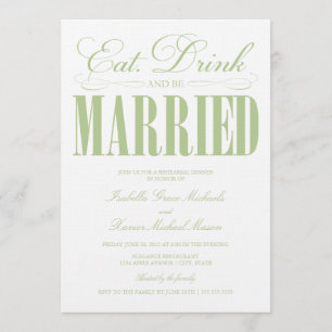 Sage Eat, Drink & Be Married Rehearsal Dinner Invitation