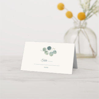 Sage Eucalyptus Minimalist Wedding Place Card