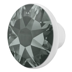 sage faux diamond print ceramic pull knob