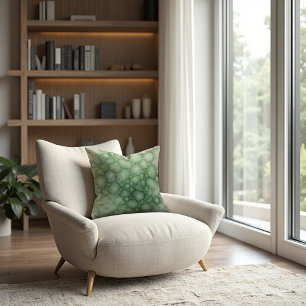 Sage Fenestrated Lichen Abstract - Organic Modern Cushion