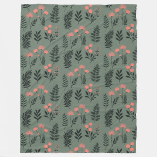 Sage Fern Fleece Blanket, Large 60" x 80"