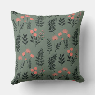Sage Fern Throw Pillow