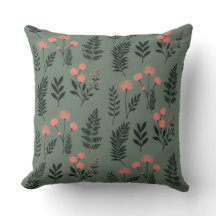 Sage Fern Throw Pillow