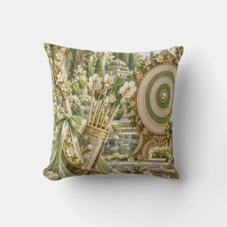 Sage Floral Archery Enchanted Garden Cushion
