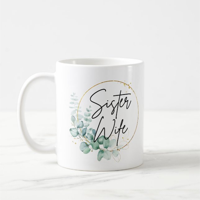 Sage Floral SisterWife Coffee Mug (Left)
