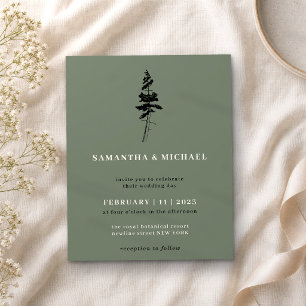 Sage Forest Pine Tree Indie Rustic budget Flyer