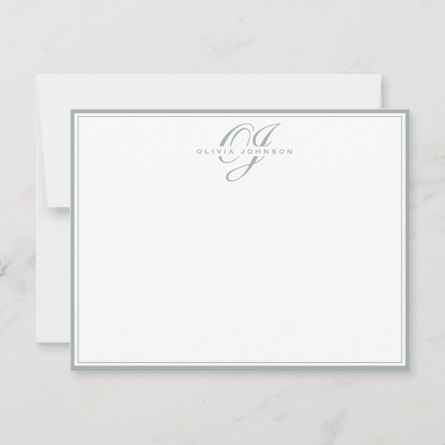 Sage Frame Note Card (Front)