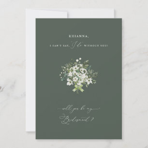 Sage Garden Bridesmaid Proposal Invitation Card