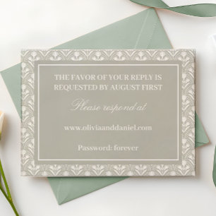 Sage Garden Estate Wedding RSVP Card