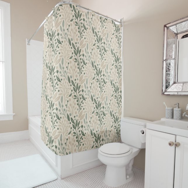 Sage Garden Shower Curtain (In Situ)