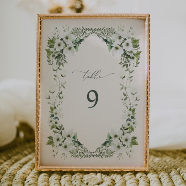 Sage Garden Table Number Card Reception Decor (Creator Uploaded)