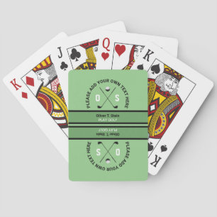 sage Golf playing-cards with golfer name Playing Cards