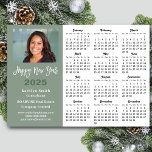 Sage Green 2024 Calendar Business Photo Simple Holiday Card<br><div class="desc">2024 Calendar Modern Sage Green Business 2 Photo New Year Holiday Card. All the texts are pre-arranged for you to personalise easily and quickly with your own details. Wish you all a Happy Holidays and an Amazing New Year! For many other card designs, please visit (Holiday Cards) https://www.zazzle.com/collections/119095696689680604 (Holiday Postcards)...</div>