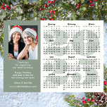 Sage Green 2025 Calendar Business Photo Magnetic<br><div class="desc">Sage Green 2025 Calendar Business Photo Minimalist Holiday Magnetic Card. All the texts are pre-arranged for you to personalise easily and quickly with your own details. Wish you all a Happy Holidays and an Amazing New Year! For many other card designs, For many other card designs, please visit : (Business...</div>