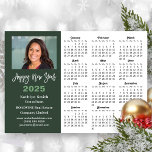 Sage Green 2025 Calendar Modern Corporate Magnetic<br><div class="desc">Sage Green 2025 Calendar Hand-written Script 'Happy New Year' Modern Business Magnetic Card featuring 2024 Calendar with public holidays. All the texts are pre-arranged for you to personalise easily and quickly with your own details.</div>