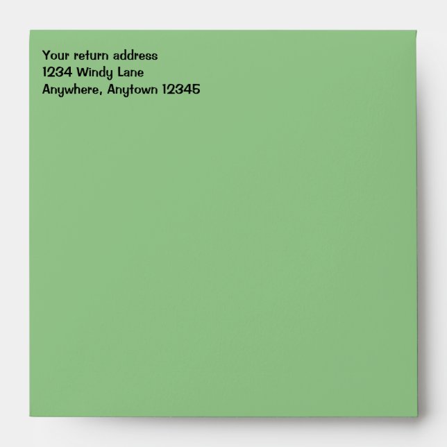 Sage Green 5.25" envelope (Front)