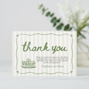 Sage Green A New Chapter Begins Thank you card